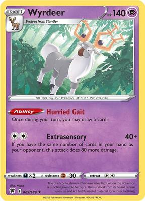 Wyrdeer card from SWSH10: Astral Radiance