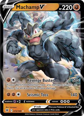 Machamp V card from SWSH10: Astral Radiance