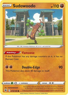 Sudowoodo card from SWSH10: Astral Radiance