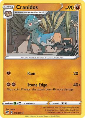 Cranidos card from SWSH10: Astral Radiance