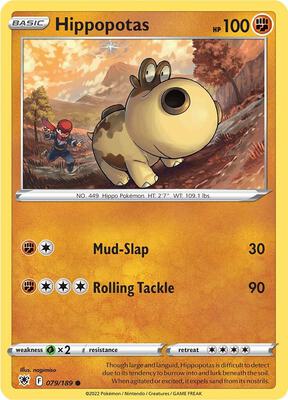 Hippopotas card from SWSH10: Astral Radiance