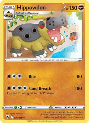Hippowdon card from SWSH10: Astral Radiance