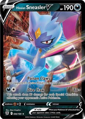 Hisuian Sneasler V card from SWSH10: Astral Radiance