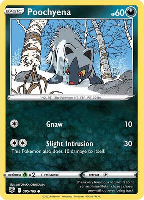 Poochyena card from SWSH10: Astral Radiance