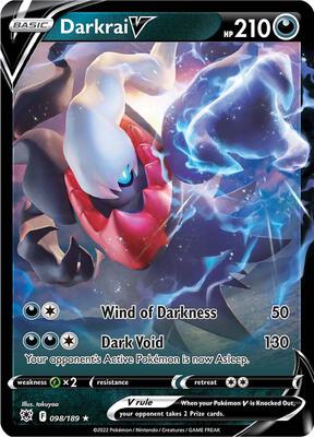 Darkrai V card from SWSH10: Astral Radiance