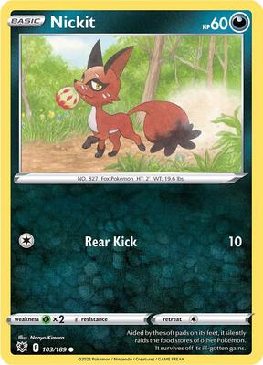 Nickit card from SWSH10: Astral Radiance
