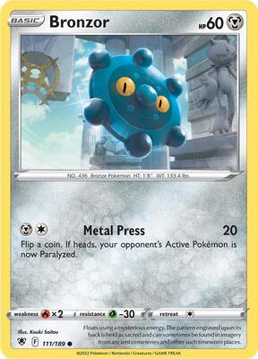 Bronzor card from SWSH10: Astral Radiance