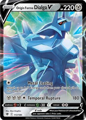 Origin Forme Dialga V card from SWSH10: Astral Radiance