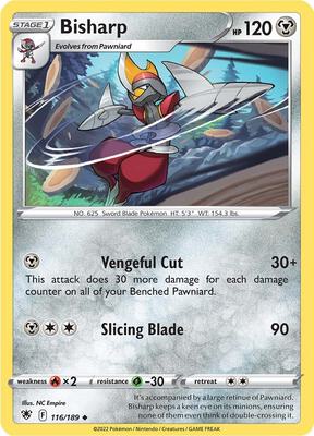 Bisharp card from SWSH10: Astral Radiance