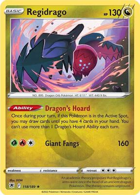 Regidrago card from SWSH10: Astral Radiance