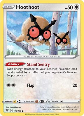 Hoothoot card from SWSH10: Astral Radiance