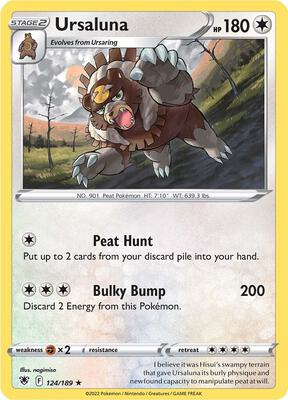Ursaluna card from SWSH10: Astral Radiance
