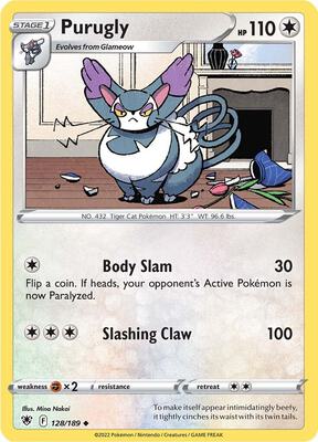 Purugly card from SWSH10: Astral Radiance