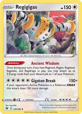Regigigas card from SWSH10: Astral Radiance