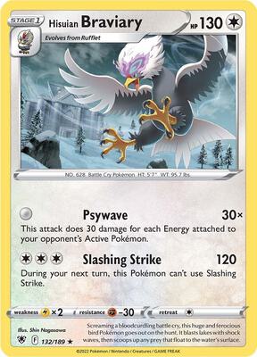 Hisuian Braviary card from SWSH10: Astral Radiance
