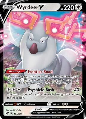 Wyrdeer V card from SWSH10: Astral Radiance