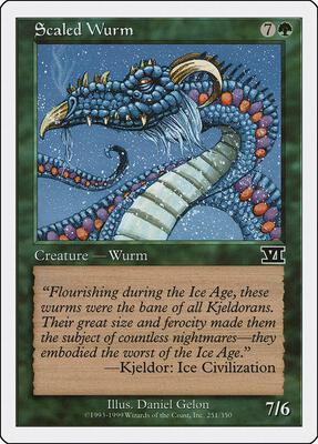 Scaled Wurm card from Classic Sixth Edition