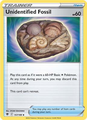 Unidentified Fossil card from SWSH10: Astral Radiance