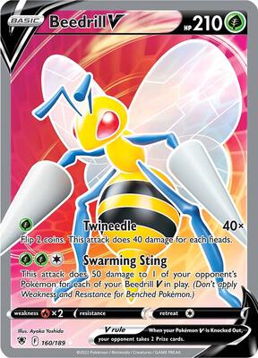 Beedrill V (Full Art) card from SWSH10: Astral Radiance
