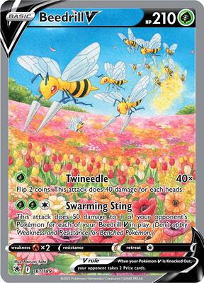 Beedrill V (Alternate Full Art) card from SWSH10: Astral Radiance