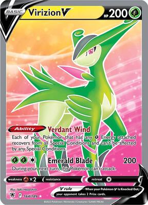 Virizion V (Full Art) card from SWSH10: Astral Radiance