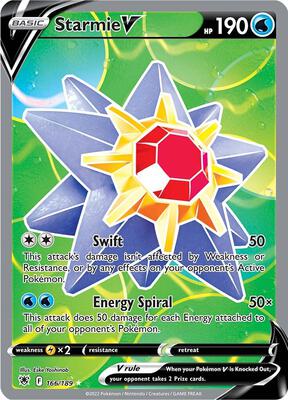 Starmie V (Full Art) card from SWSH10: Astral Radiance
