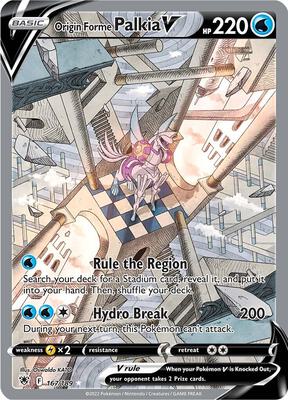 Origin Forme Palkia V (Alternate Full Art) card from SWSH10: Astral Radiance