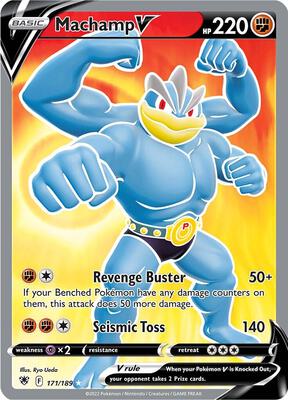 Machamp V (Full Art) card from SWSH10: Astral Radiance