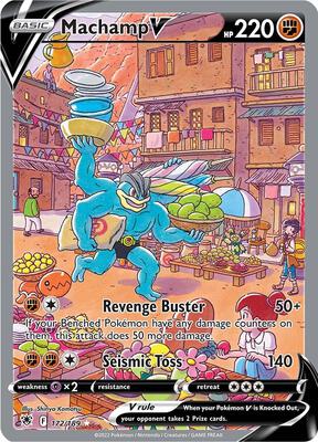 Machamp V (Alternate Full Art) card from SWSH10: Astral Radiance