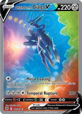 Origin Forme Dialga V (Alternate Full Art) card from SWSH10: Astral Radiance