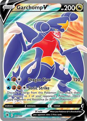 Garchomp V (Full Art) card from SWSH10: Astral Radiance