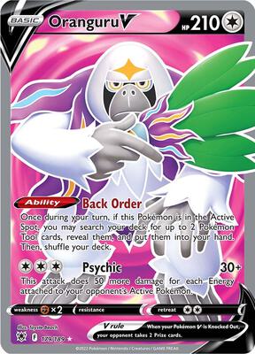 Oranguru V (Full Art) card from SWSH10: Astral Radiance
