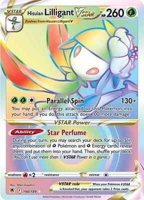 Hisuian Lilligant VSTAR (Secret) card from SWSH10: Astral Radiance