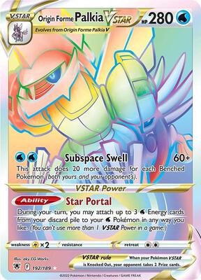 Origin Forme Palkia VSTAR (Secret) (192) card from SWSH10: Astral Radiance