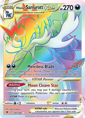 Hisuian Samurott VSTAR (Secret) card from SWSH10: Astral Radiance