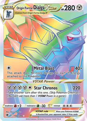 Origin Forme Dialga VSTAR - 198/189 (Secret) card from SWSH10: Astral Radiance