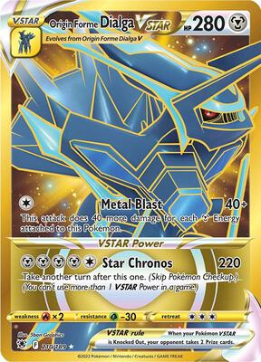 Origin Forme Dialga VSTAR - 210/189 (Secret) card from SWSH10: Astral Radiance