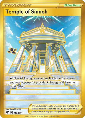 Temple of Sinnoh (Secret) card from SWSH10: Astral Radiance
