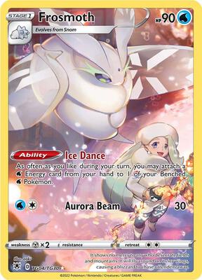 Frosmoth card from SWSH10: Astral Radiance Trainer Gallery