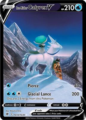 Ice Rider Calyrex V card from SWSH10: Astral Radiance Trainer Gallery