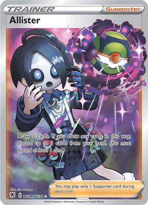 Allister card from SWSH10: Astral Radiance Trainer Gallery