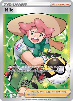 Milo card from SWSH10: Astral Radiance Trainer Gallery