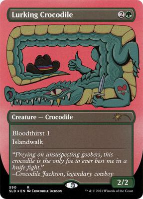 Lurking Crocodile (Foil Etched) card from Secret Lair Drop Series