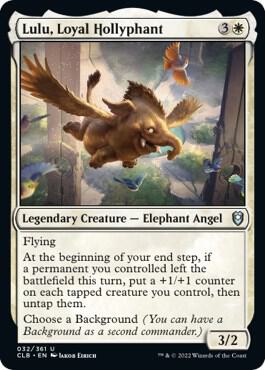 Lulu, Loyal Hollyphant card from Commander Legends: Battle for Baldur's Gate