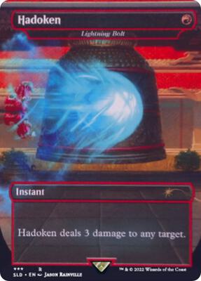 Hadoken - Lightning Bolt card from Secret Lair Drop Series
