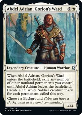Abdel Adrian, Gorion's Ward card from Commander Legends: Battle for Baldur's Gate