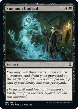 Summon Undead card from Commander Legends: Battle for Baldur's Gate