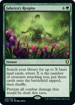 Jaheira's Respite card from Commander Legends: Battle for Baldur's Gate
