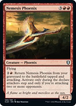 Nemesis Phoenix card from Commander Legends: Battle for Baldur's Gate