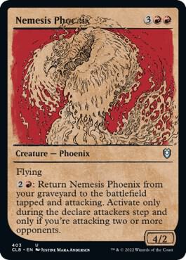 Nemesis Phoenix (Showcase) card from Commander Legends: Battle for Baldur's Gate